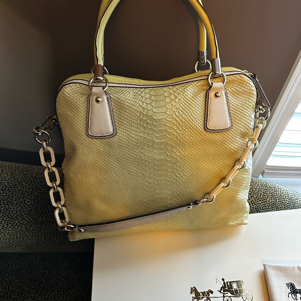 COACH ❤️ Kristin Embossed Metallic Python Large Tote Bag~STYLE #14920~NWT - Picture 5 of 15